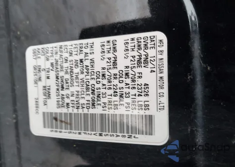 2015 Nissan Rogue Select S from USA, damaged, VIN JN8AS5MV2FW251985